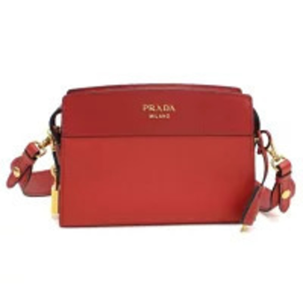 Prada Tessuto Crossbody Bag Saffiano Leather Red